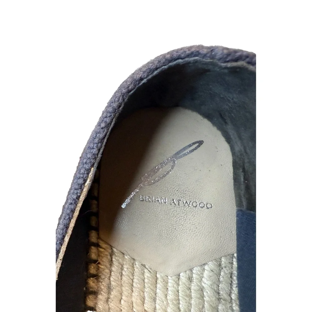 Brian Atwood Hardesty Pepita Crystal Jewel Espadrille 7.5Lux Canvas Flat Cosplay